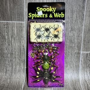 Fun World 8827ACE Spooky Halloween Spiders And Web, Black